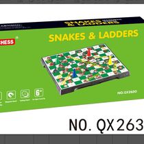QX2630 sealed color box magnetic snakes and ladders game chess
