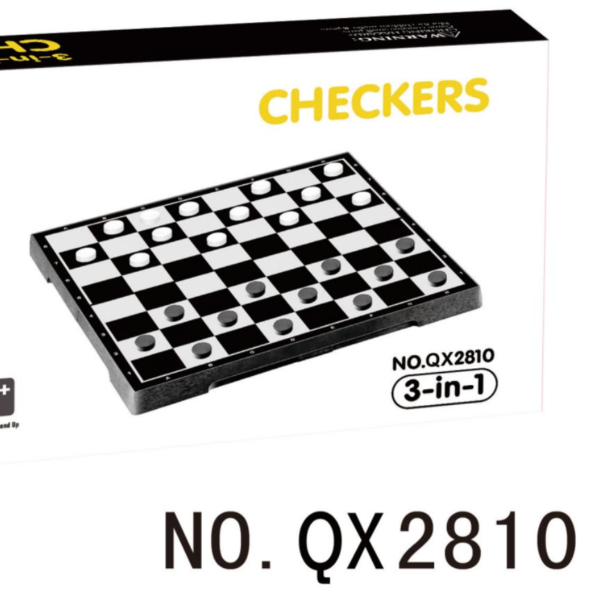 QX28103 1-in-1 Magnetic Backgammon Chess/Western Chess