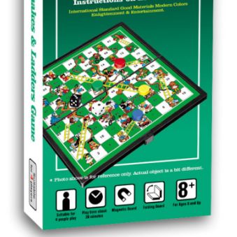 QX3630 sealed box color box magnetic snake and ladder game chess