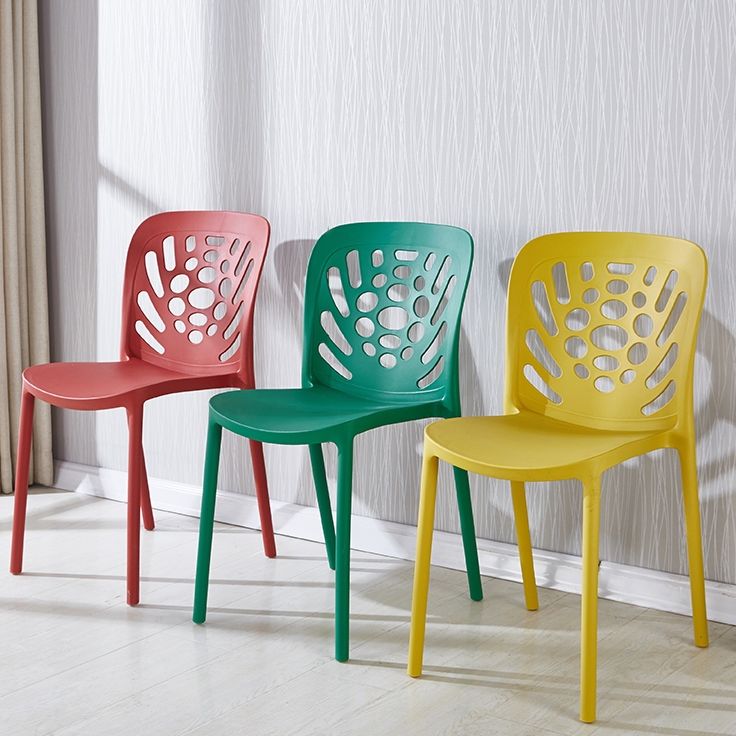 吕字家具-北欧塑料PP椅子简约现代办公靠背椅家用创意餐桌椅咖啡厅休闲洽谈椅
