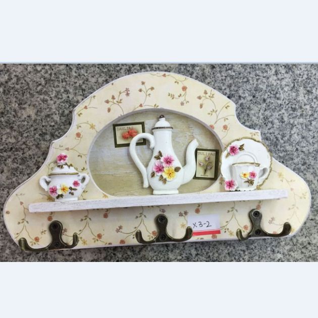 礼品花瓶壁挂厨房装饰钥匙挂钩创意木质挂衣架墙面装饰