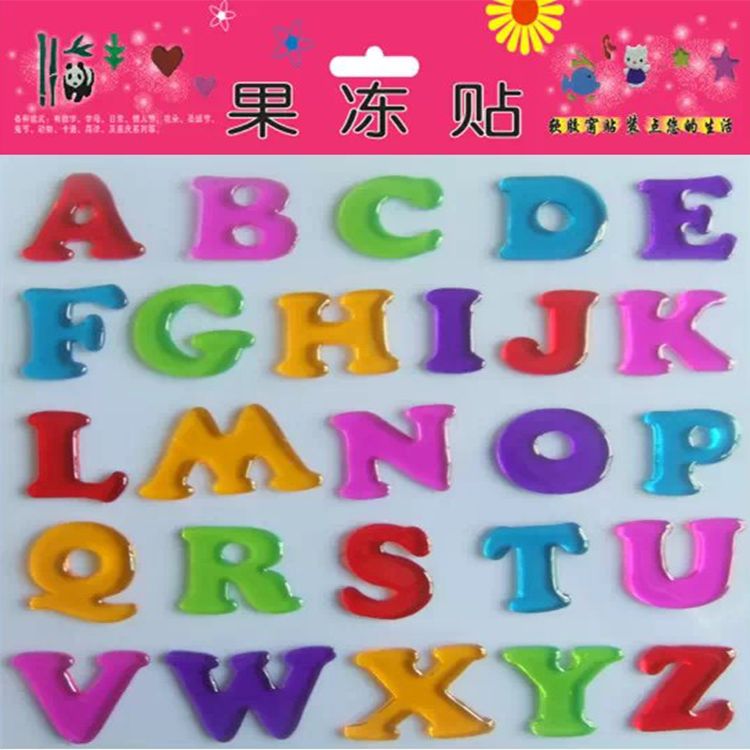 Alphabet Christmas Series TPR soft glue window sticker Jelly sticker glass sticker
