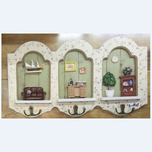 沙发壁挂玄关衣帽架钥匙挂钩创意木质挂衣架墙面装饰