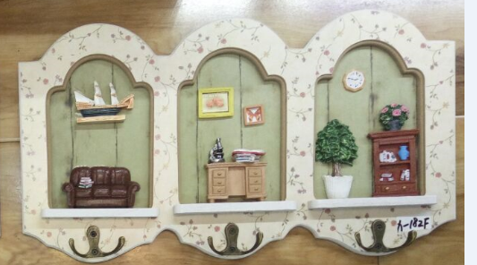 沙发壁挂玄关衣帽架钥匙挂钩创意木质挂衣架墙面装饰详情图1