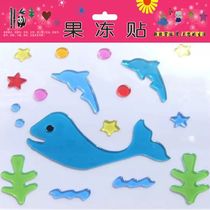 Christmas series TPR soft glue window sticker Jelly sticker glass sticker