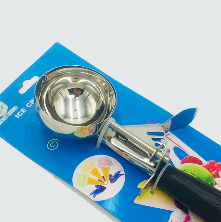 Stainless steel ice cream spoon detail image 4