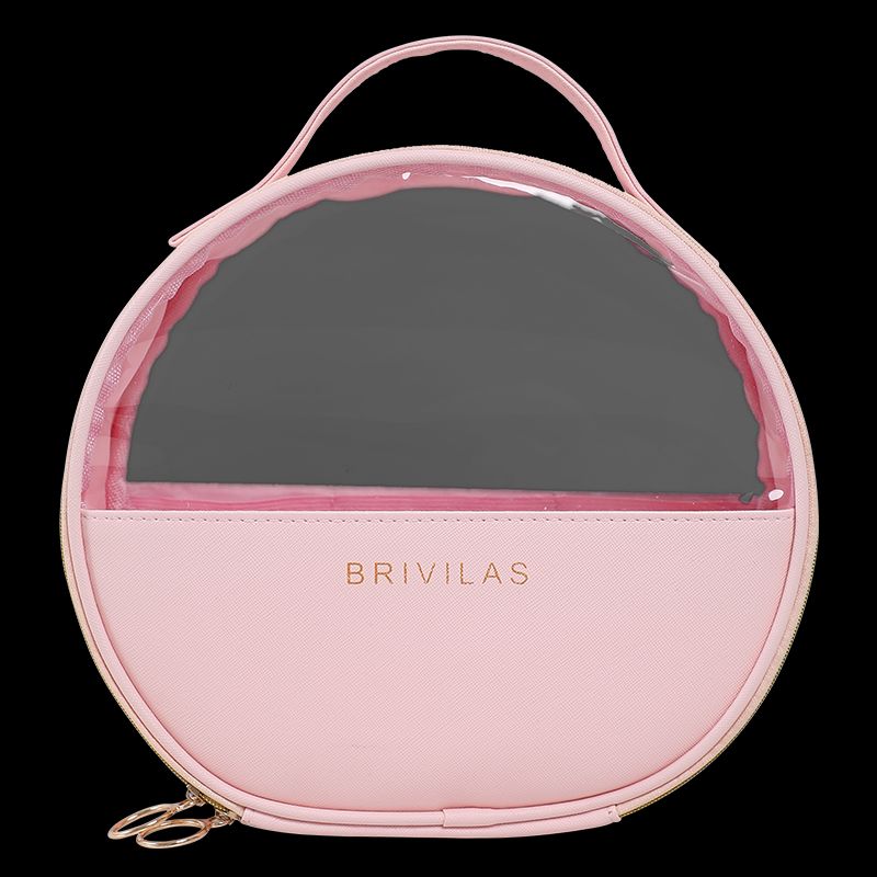 Leather Makeup Bag Large details Picture