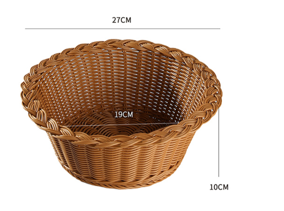 厂家  环保塑料  编织果篮  果盘  桌面收纳零食筐      详情图5