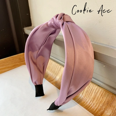 Light Purple Satin Middle Bow Headband Vintage Lace Pearl Headband Face Press Headband Headband For Women