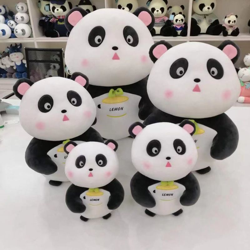 Manufacturers direct plush doll panda pillow Baohua toy company plush doll cartoon cute sleeping pillow lazy bed pillow