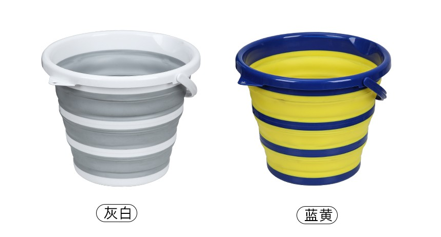创意折叠水桶便携式家用带盖硅胶塑料户外车载洗车手提小水桶详情图5