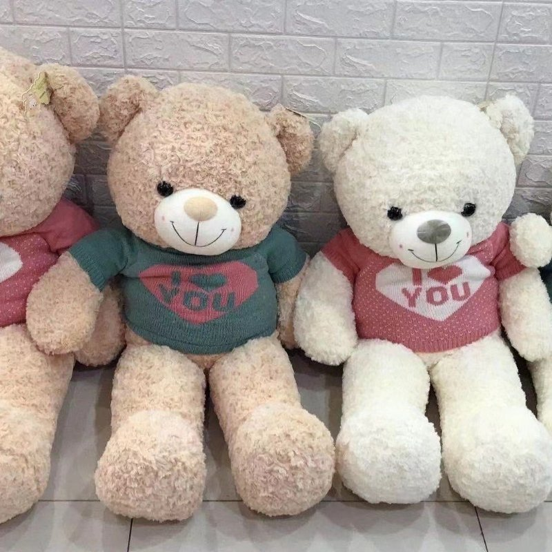 Factory direct sales of beautiful big bear plush toys from Baohua Toys Store. Lazy bed cartoon dolls, cute sleeping cushions, pillow decorations, plush doll styles detail image 2