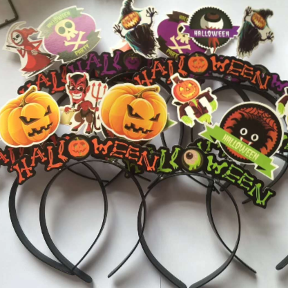 纸片头扣发箍万圣节装扮批发