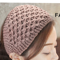 Button-down headband, wool headband, cover white hair