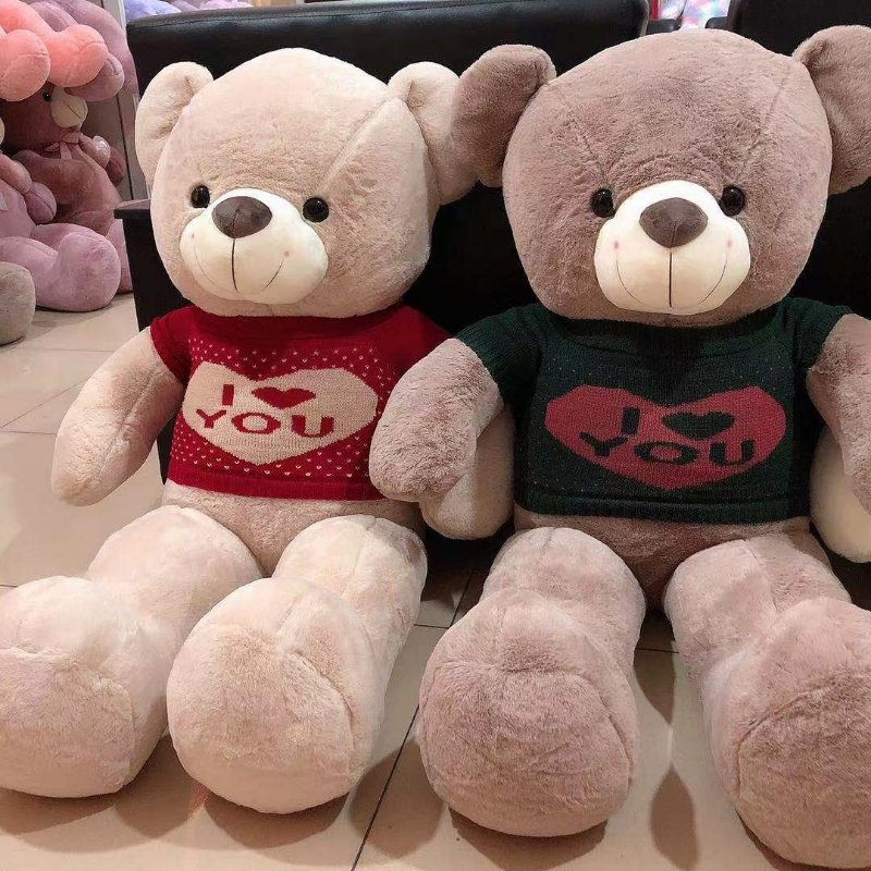 Factory direct sales of sweaters, lone Bear, Baohua Toys Store, plush dolls, cartoon cute sleeping cushions, lazy person's bed decorations, cushions 0774 detail image 2
