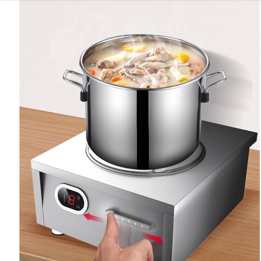 8000w commercial induction cooker, high-power commercial soup hanging stove, 8kw electric stir-frying stove, canteen and hotel kitchen induction cooker, stainless steel shell, 2-year warranty