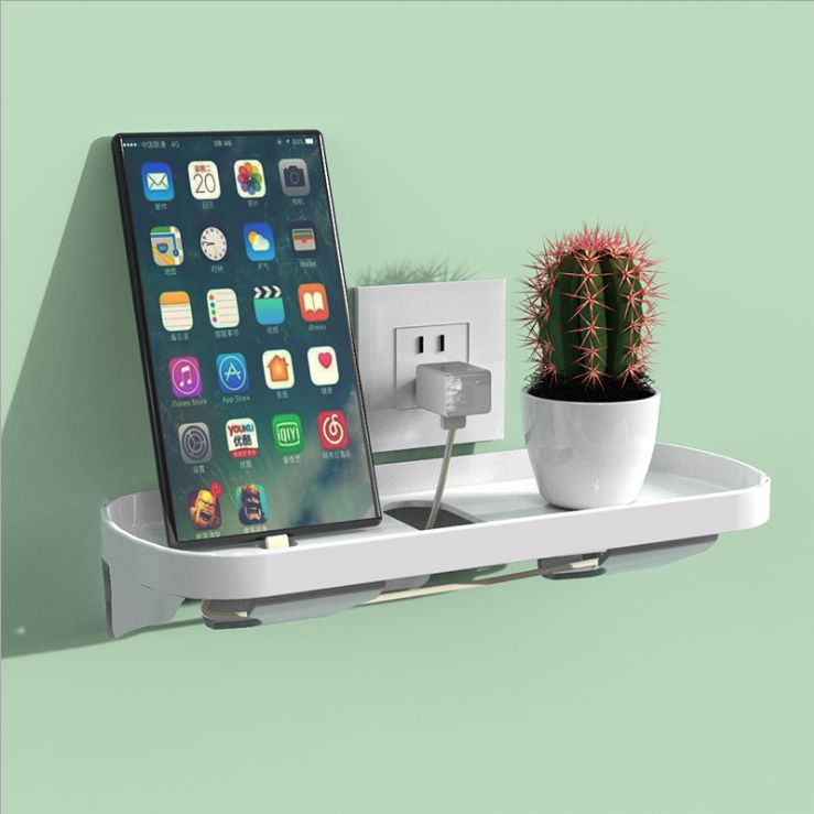 Wall suction cup phone charging rack