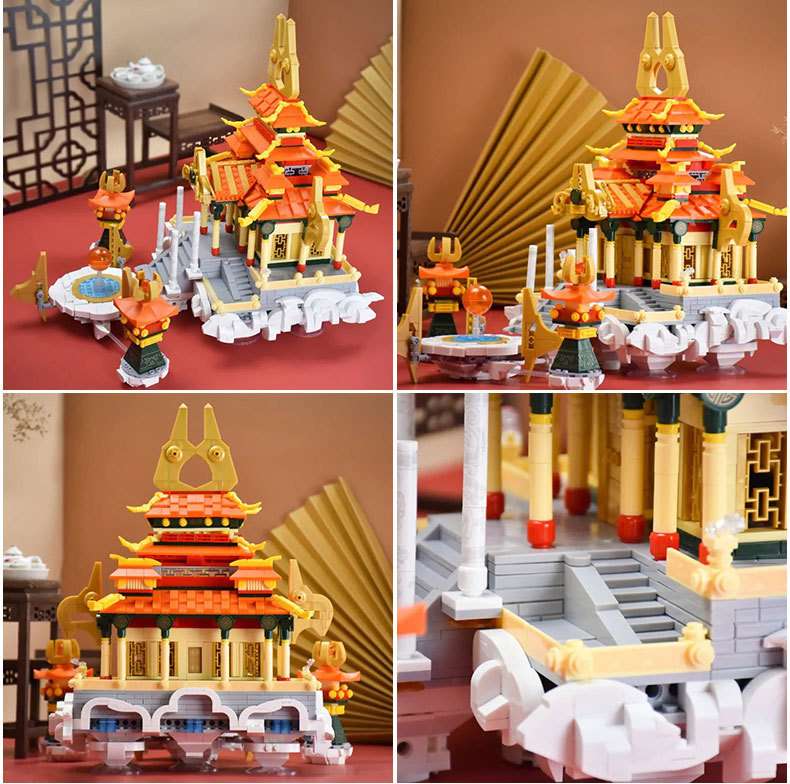 Happy Little Lu Ban's model of a traditional Chinese style architectural house in the Yunxiao Palace detail image 7