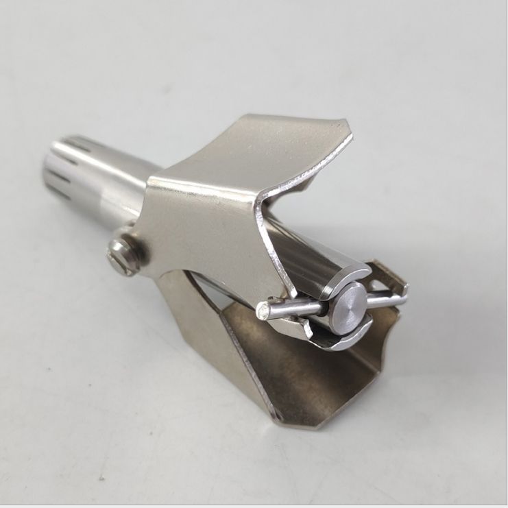 Stainless steel manual nose hair trimmer
