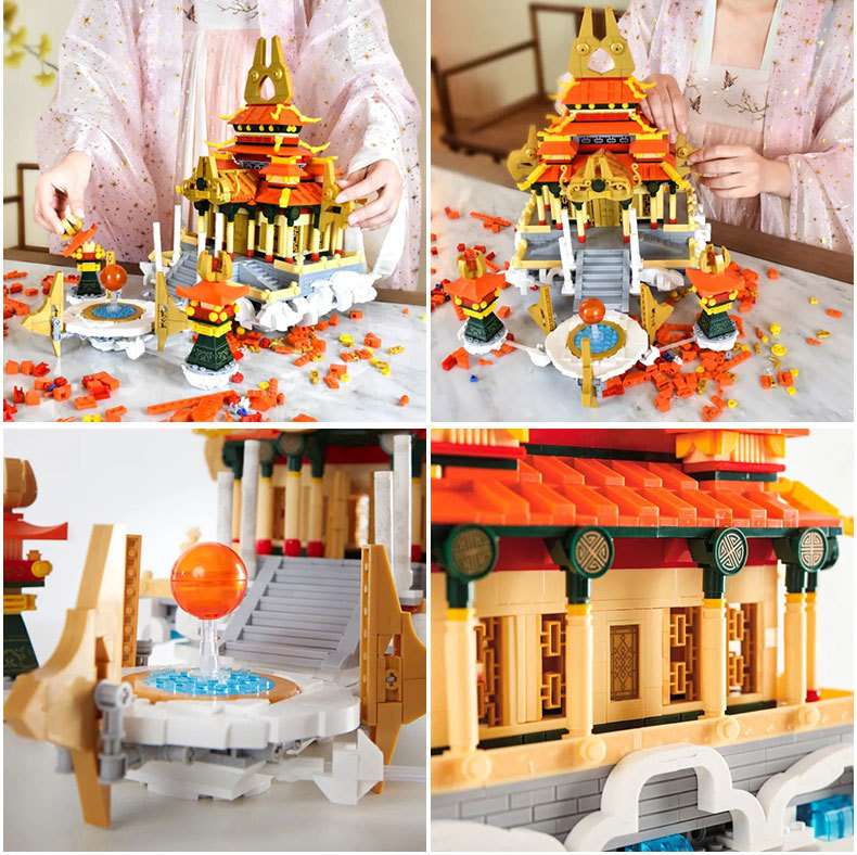 Happy Little Lu Ban's model of a traditional Chinese style architectural house in the Yunxiao Palace detail image 6