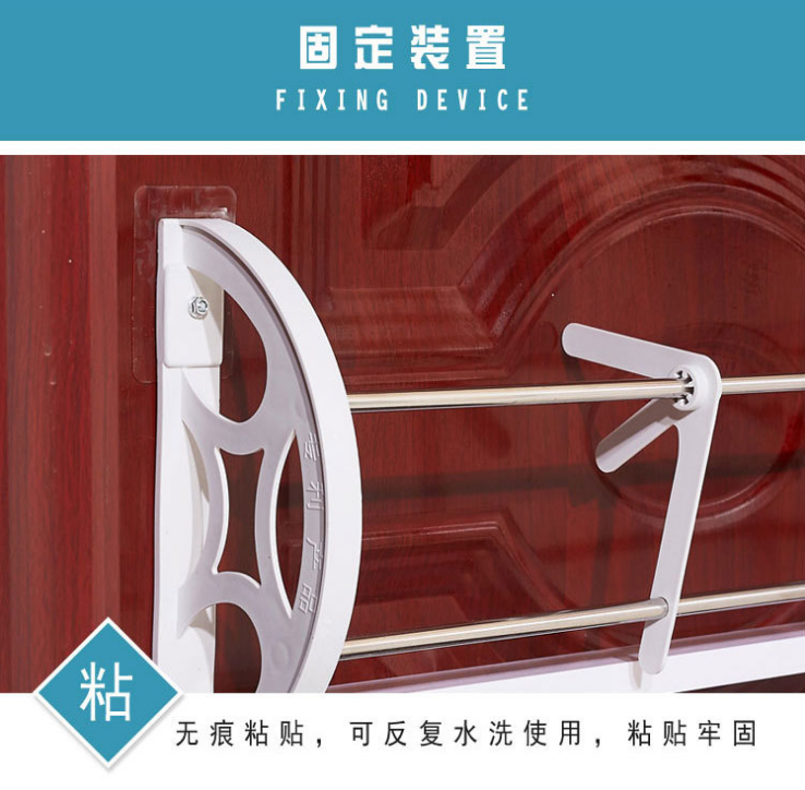 Nail-free hanging door rear shoe rack detail image 5