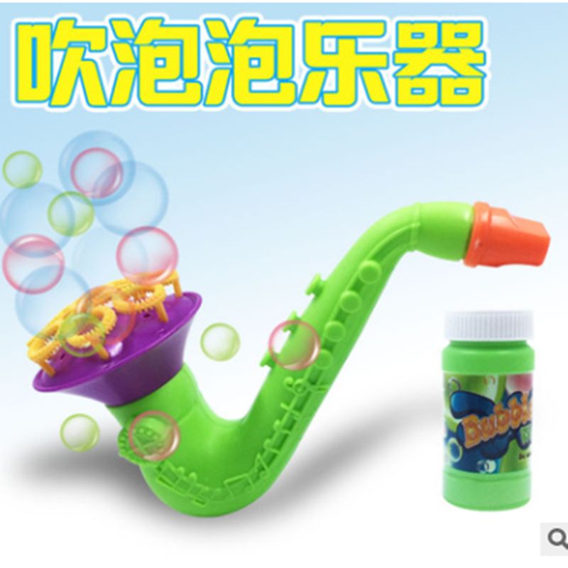 新款多头乐器泡泡枪 喇叭泡泡水 萨克斯小号泡泡棒 儿童玩具产品图