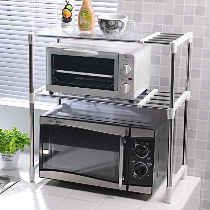Stainless steel microwave oven storage rack