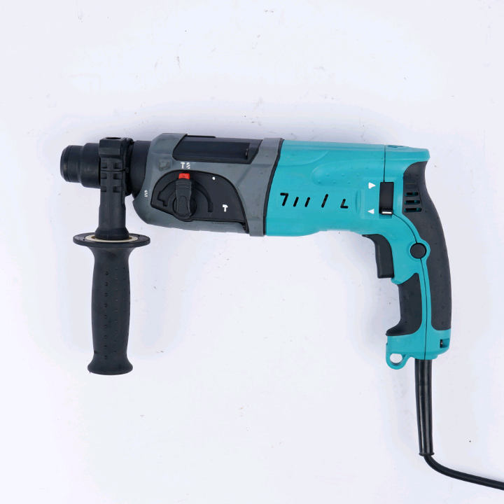 Three-function impact drill, household electric drill, impact pickaxe