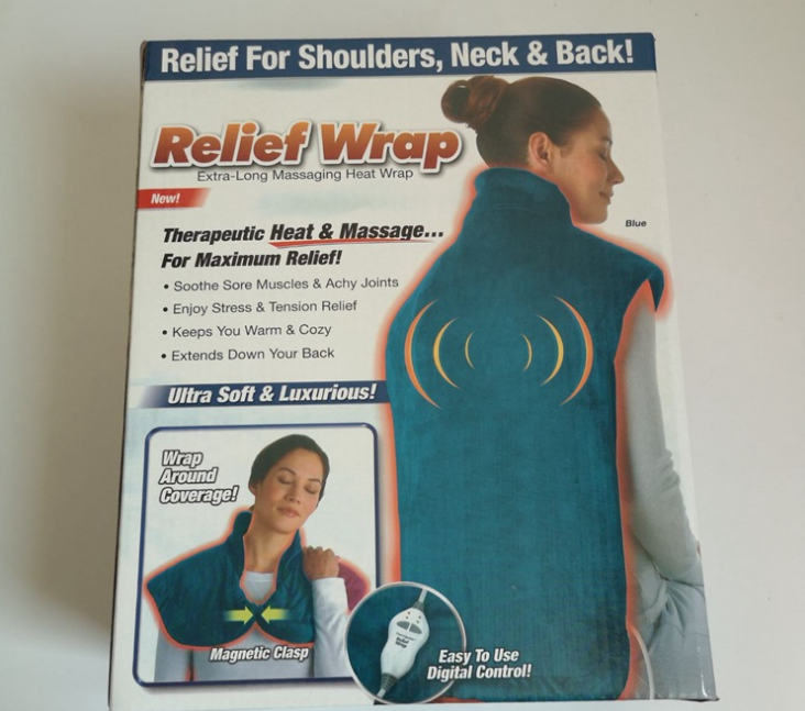 Hot compress, stress-relieving massage shawl detail image 5