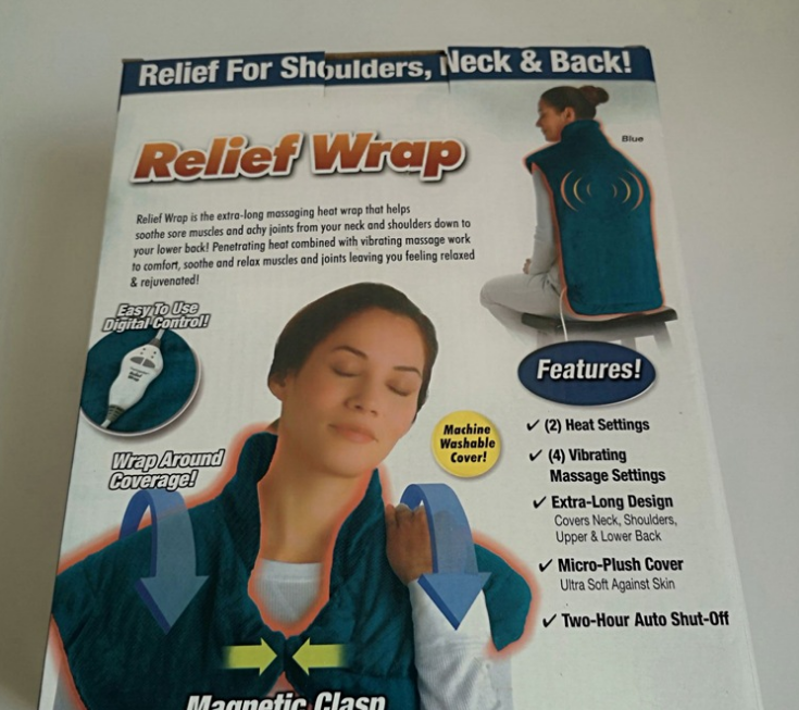 Hot compress, stress-relieving massage shawl detail image 2
