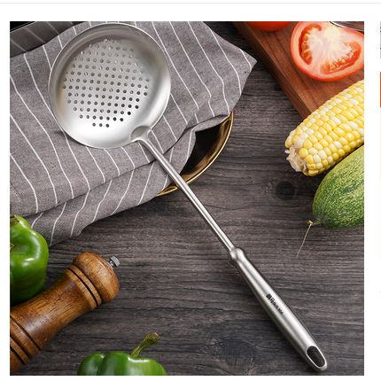 德国304不锈钢漏勺 过滤勺大号 家用厨房捞饺子捞面火锅大捞勺