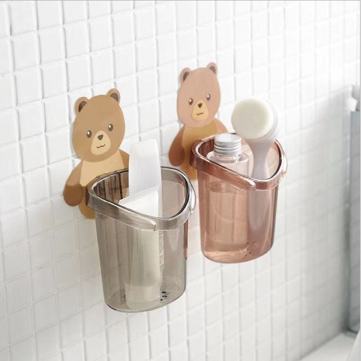 Perforation-free bathroom wall mount shelf