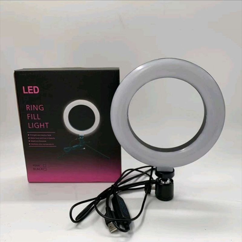 Live streaming light, 6-inch 16cm live streaming light, circular live streaming light, selfie LED beauty host light, Internet celebrity mobile live streaming magic tool, short video fill light