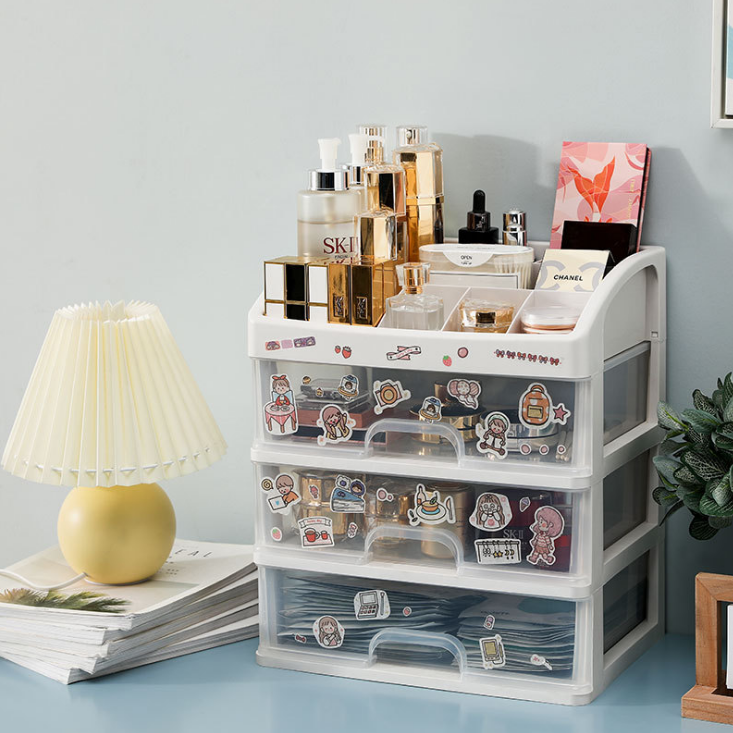 Desktop cosmetics and stationery storage box detail image 2