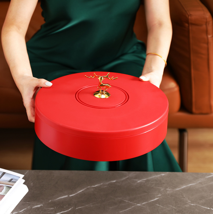 A Nordic light luxury creative candy plate with compartments and LIDS detail image 4