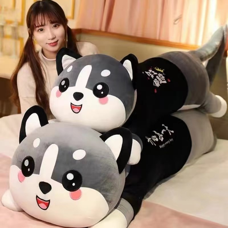 Factory direct sales of plush toys, Huskies, Baohua Toys Store, plush dolls, cartoon and cute sleeping pillows, lazy people's bed decorations, cushions 0774 detail image 3