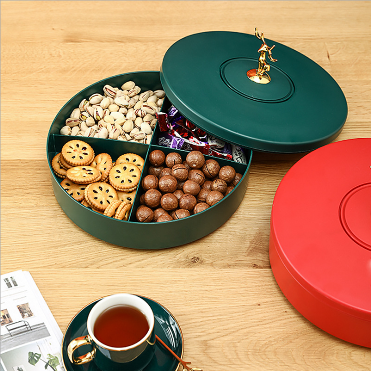 A Nordic light luxury creative candy plate with compartments and LIDS detail image 3