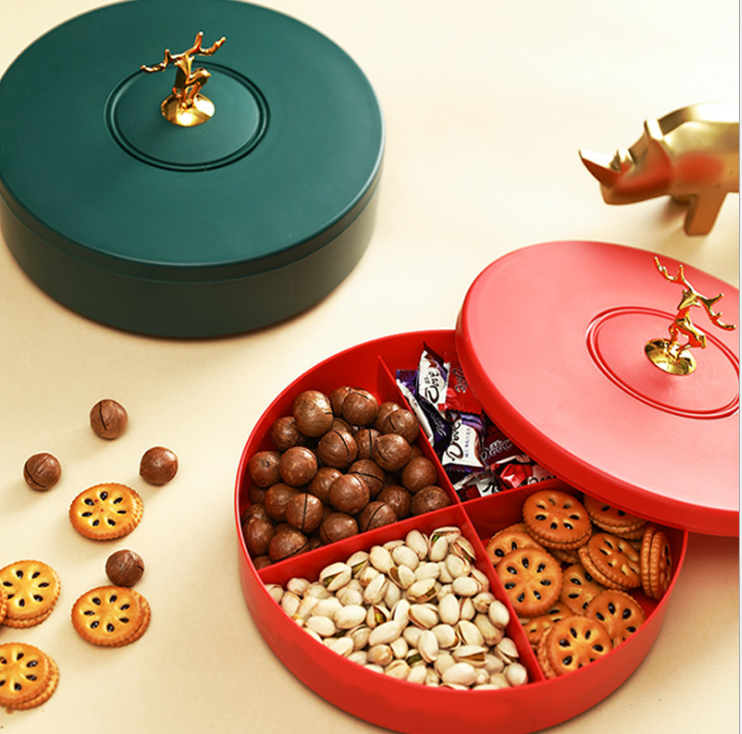 A Nordic light luxury creative candy plate with compartments and LIDS detail image 5