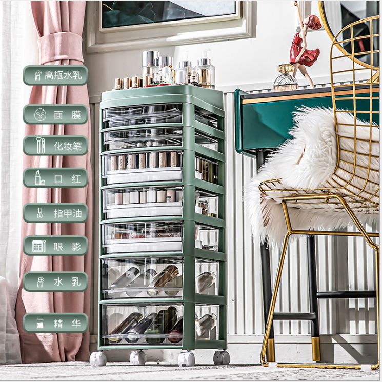 Makeup drawer storage cabinet