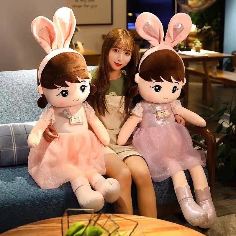 Factory direct sales of couple dolls, Baohua Toys Store, plush toys, cartoon and cute sleeping pillows, lazy person's bed decoration cushions 0774