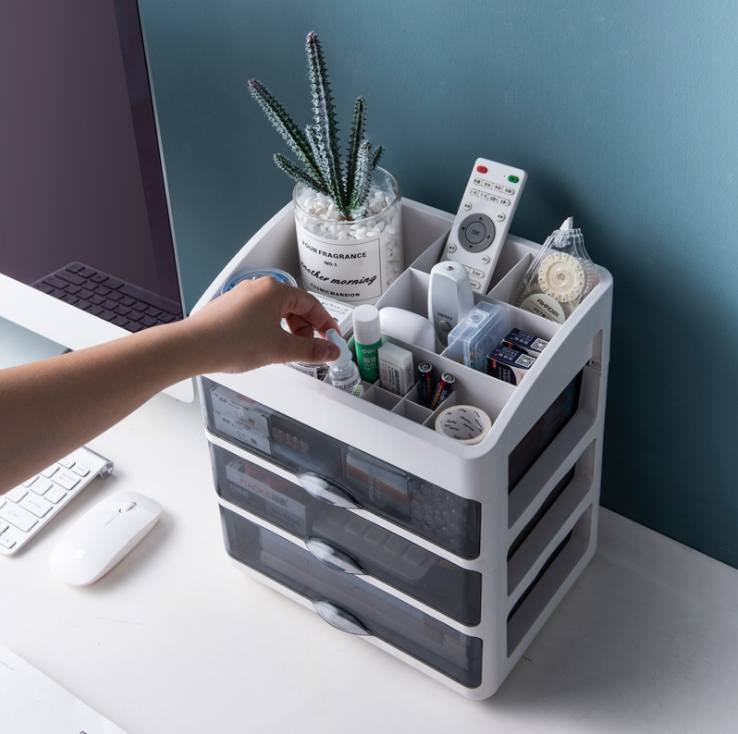 Plastic storage box, stationery and document storage box detail image 4
