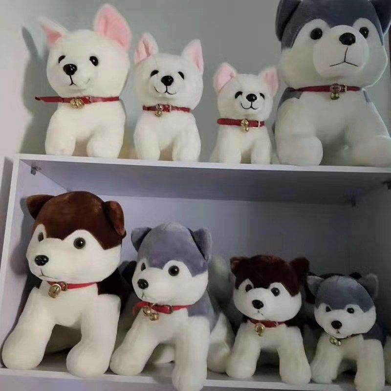 Factory direct sales of plush toys, black and white huskies, Baohua Toys Store details Picture