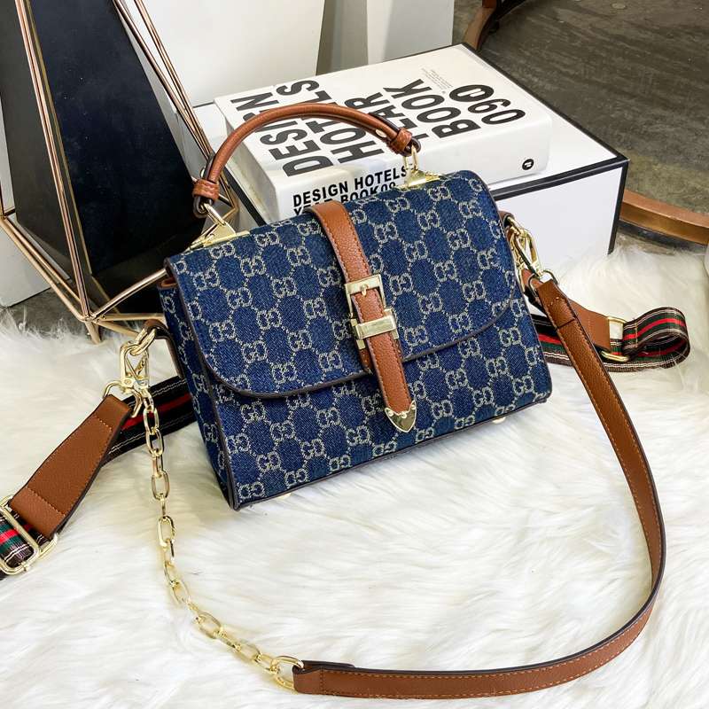 A2119-1 Bag Printed Women's Bag Korean Version Crossbody Bag Retro Messenger Bag All-In-One Handbag Women's Small Shoulder Bag full figure