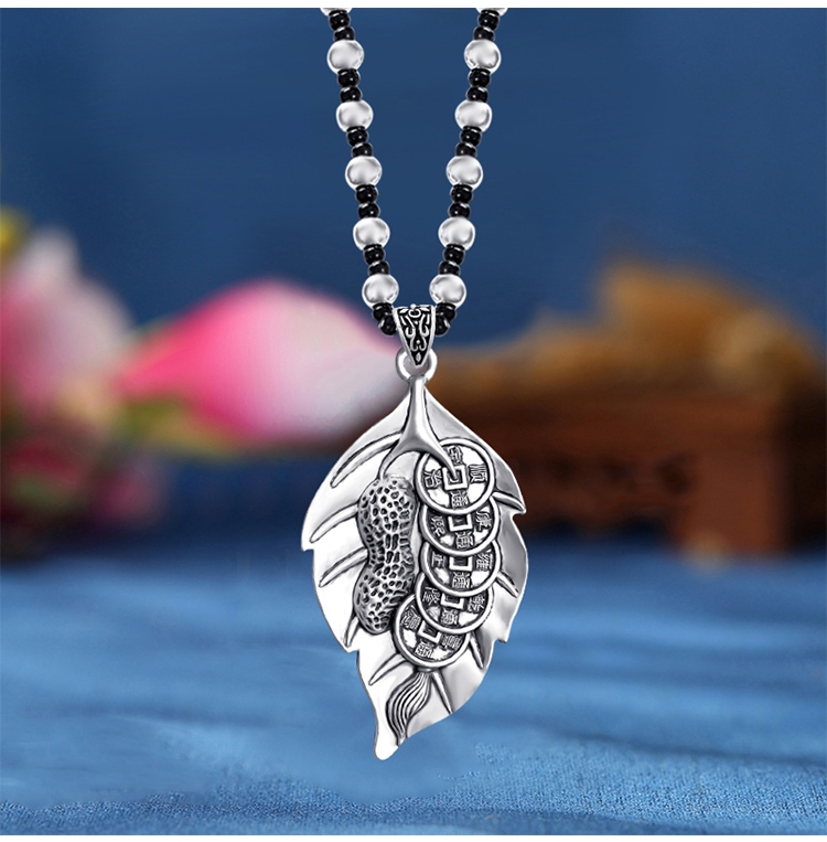 Jingpuli Jewelry Silver Collection Sweater Chain, Wealth from all directions, rose, Longevity lock, One Leaf Brings wealth! Application Scenario