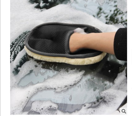 羊毛绒擦车手套详情图2