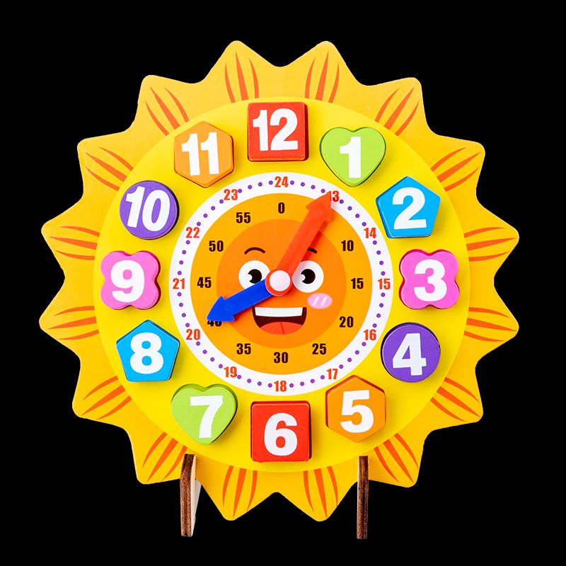 The digital clock is rich in color and highly entertaining, which can exercise babies' color recognition and visual ability, cultivate logical thinking ability, exercise early education enlightenment training, parent-child games, and cultivate self-discipline habits Item Picture