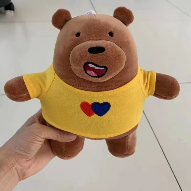 Factory direct sales of clothes, naked bear style, yellow Baohua Toys Store, plush dolls, cartoon figurines, cute sleeping cushions, lazy person's bed decoration cushions, style 0774 detail image 3