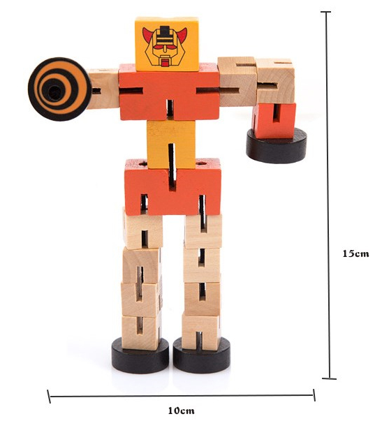 Wooden versatile robot detail image 3