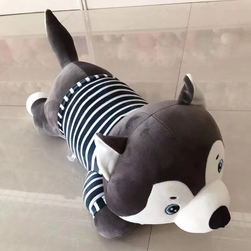 Manufacturers direct plush doll strip husky Baohua toy firm