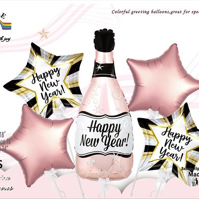 Pink aluminum film set for wine bottles
